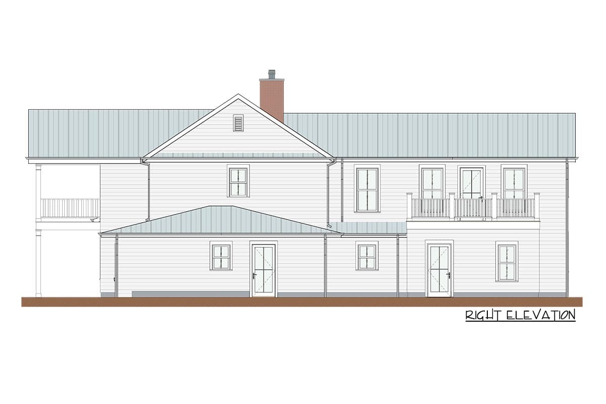 Plan 871009NST: Exclusive 4-Bed House Plan with Wheelchair Accessible Main Level - Image #7 - Country, Farmhouse, Southern, Southern Traditional