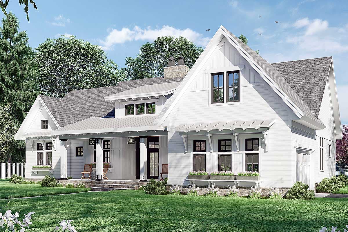 Plan 14694RK: 3-Bed Modern Farmhouse with Home Office and Great Master Suite - 2419 Sq Ft - Image #9 - Country, Craftsman, Modern Farmhouse, New American