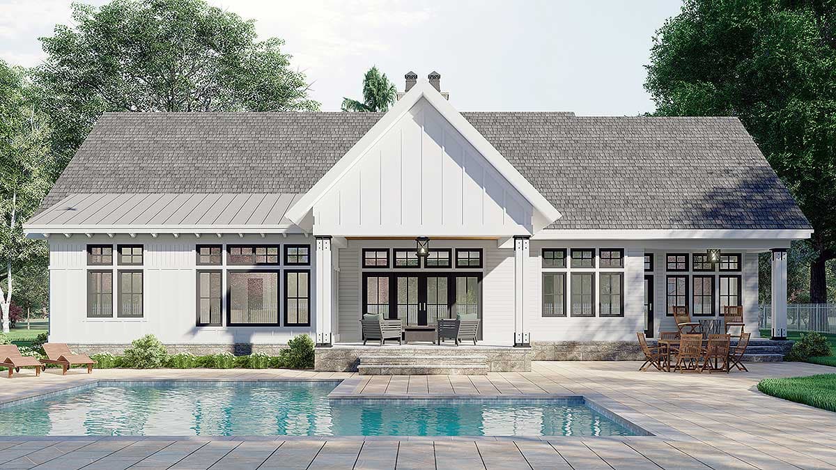 Plan 14694RK: 3-Bed Modern Farmhouse with Home Office and Great Master Suite - 2419 Sq Ft - Image #7 - Country, Craftsman, Modern Farmhouse, New American