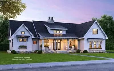 3-Bed Modern Farmhouse with Home Office and Great Master Suite - 2419 Sq Ft
