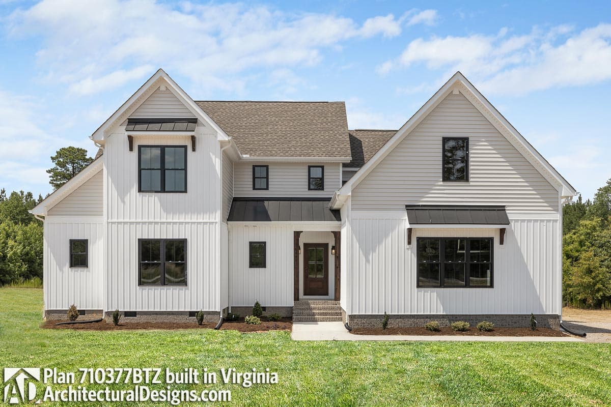 build gallery item - Modern Farmhouse Plan 710377BTZ comes to life in Virginia