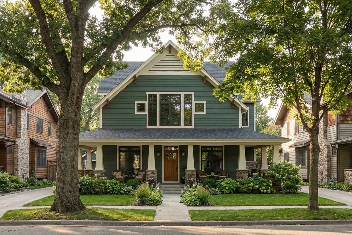 Plan 62989DJ: Timeless 3-Bedroom Craftsman House Plan with a Full Wrap-around Porch - Image #1 - Country, Craftsman, Farmhouse, New American, Traditional