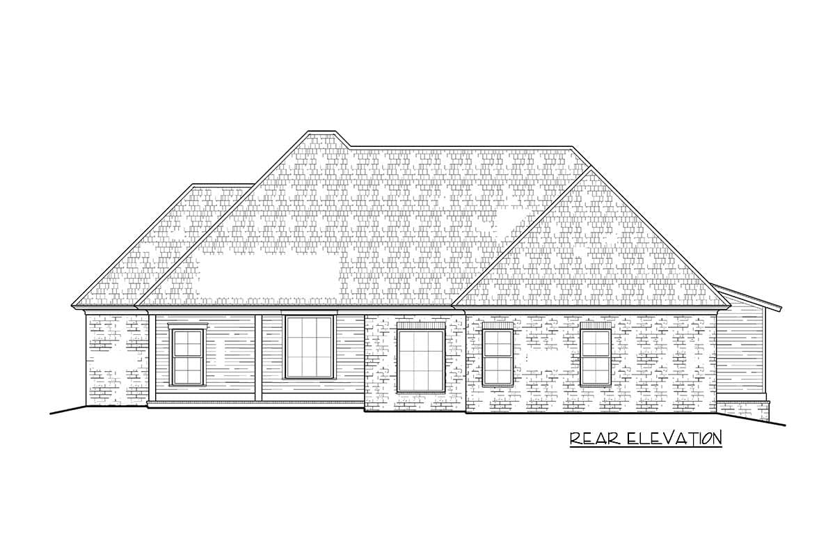 Plan 510183WDY: 3-Bed French Country Ranch Plan with Split Bedrooms - Image #4 - Acadian, French Country, Louisiana-Style, Southern