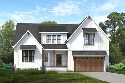 New American Home Plan with Home Office and Main-level Master