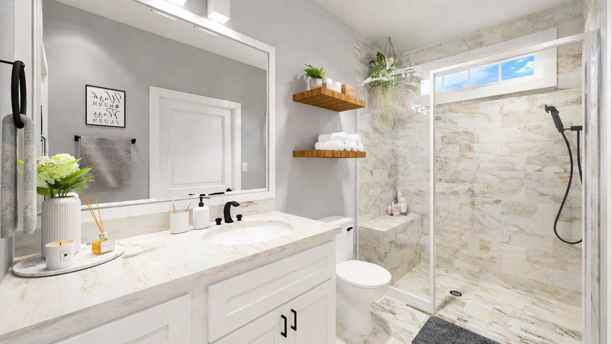 Plan 25020DH: Cutely Packaged Starter or Vacation or Retirement 2-Bed House Plan - Image #12 - Cottage, Country, Modern Farmhouse
