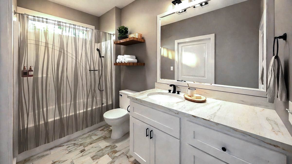 Plan 25020DH: Cutely Packaged Starter or Vacation or Retirement 2-Bed House Plan - Image #10 - Cottage, Country, Modern Farmhouse