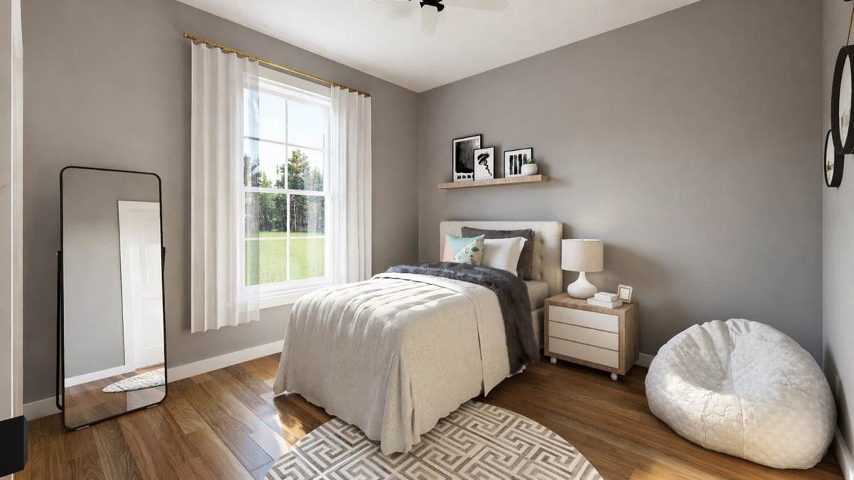 Plan 25020DH: Cutely Packaged Starter or Vacation or Retirement 2-Bed House Plan - Image #13 - Cottage, Country, Modern Farmhouse