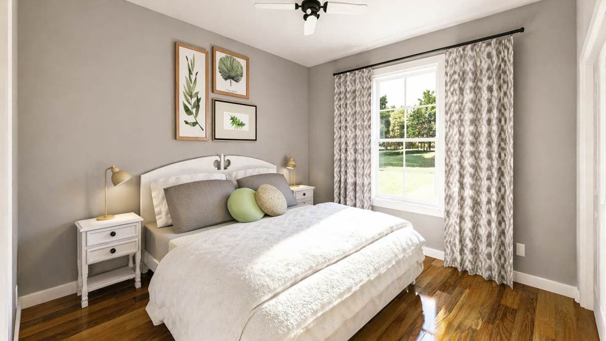 Plan 25020DH: Cutely Packaged Starter or Vacation or Retirement 2-Bed House Plan - Image #11 - Cottage, Country, Modern Farmhouse