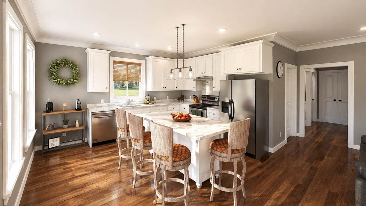 Plan 25020DH: Cutely Packaged Starter or Vacation or Retirement 2-Bed House Plan - Image #8 - Cottage, Country, Modern Farmhouse