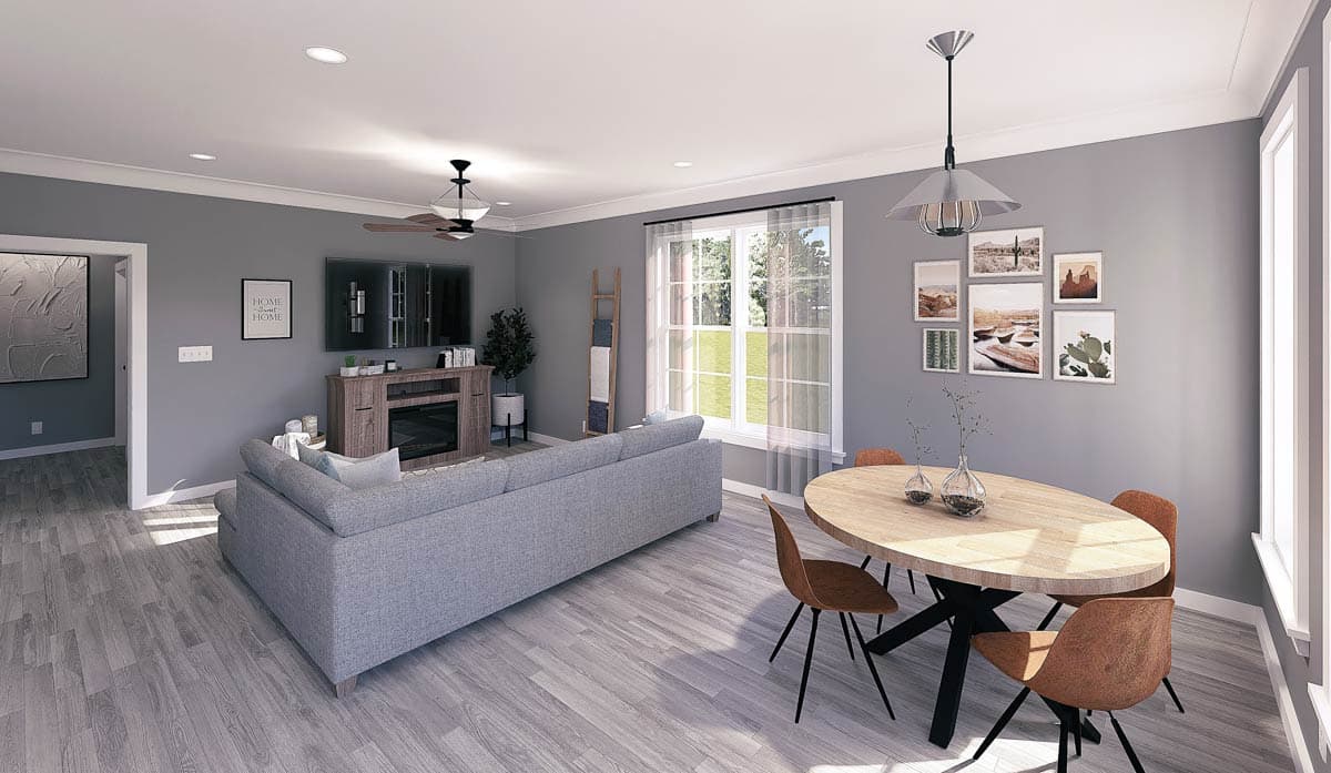 Plan 25020DH: Cutely Packaged Starter or Vacation or Retirement 2-Bed House Plan - Image #5