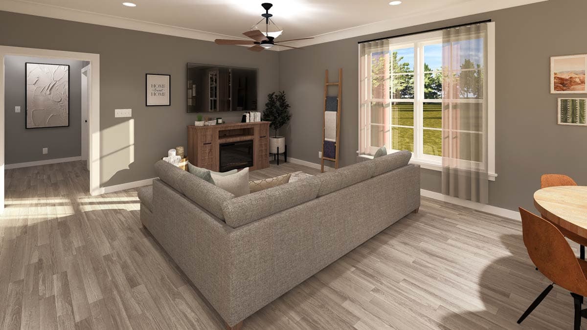 Plan 25020DH: Cutely Packaged Starter or Vacation or Retirement 2-Bed House Plan - Image #6