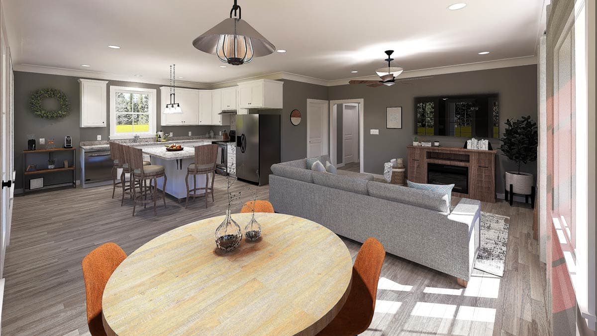Plan 25020DH: Cutely Packaged Starter or Vacation or Retirement 2-Bed House Plan - Image #7