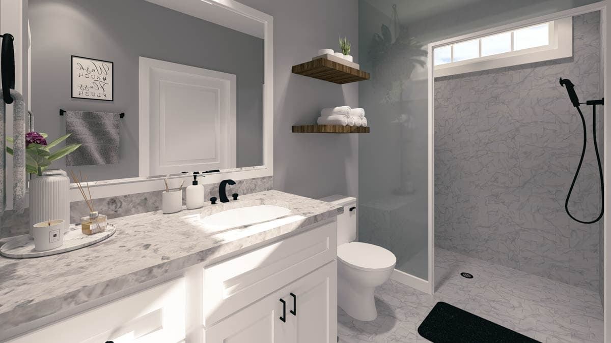 Plan 25020DH: Cutely Packaged Starter or Vacation or Retirement 2-Bed House Plan - Image #11