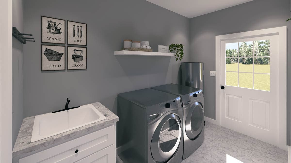 Plan 25020DH: Cutely Packaged Starter or Vacation or Retirement 2-Bed House Plan - Image #13