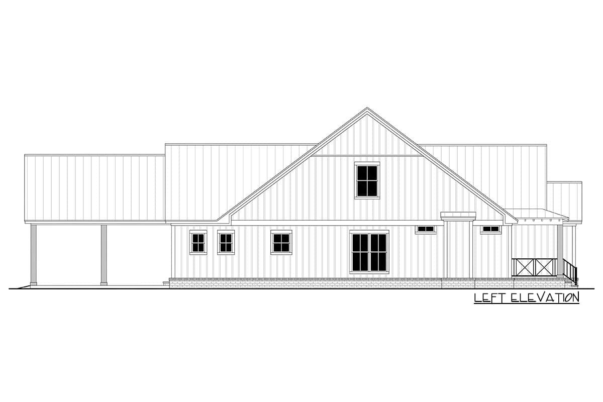 Plan 51852HZ: 2-Story Farmhouse Plan with 4 Bedrooms with a Narrow Footprint - Image #4 - Cottage, Country, Modern Farmhouse, New American
