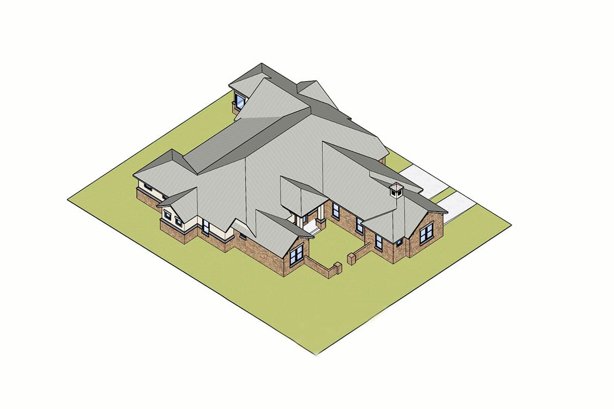 Plan 54028LK: 4-Bed Ranch Home Plan with Split Bedroom Layout - Image #6 - Contemporary, Hill Country, Ranch, Traditional
