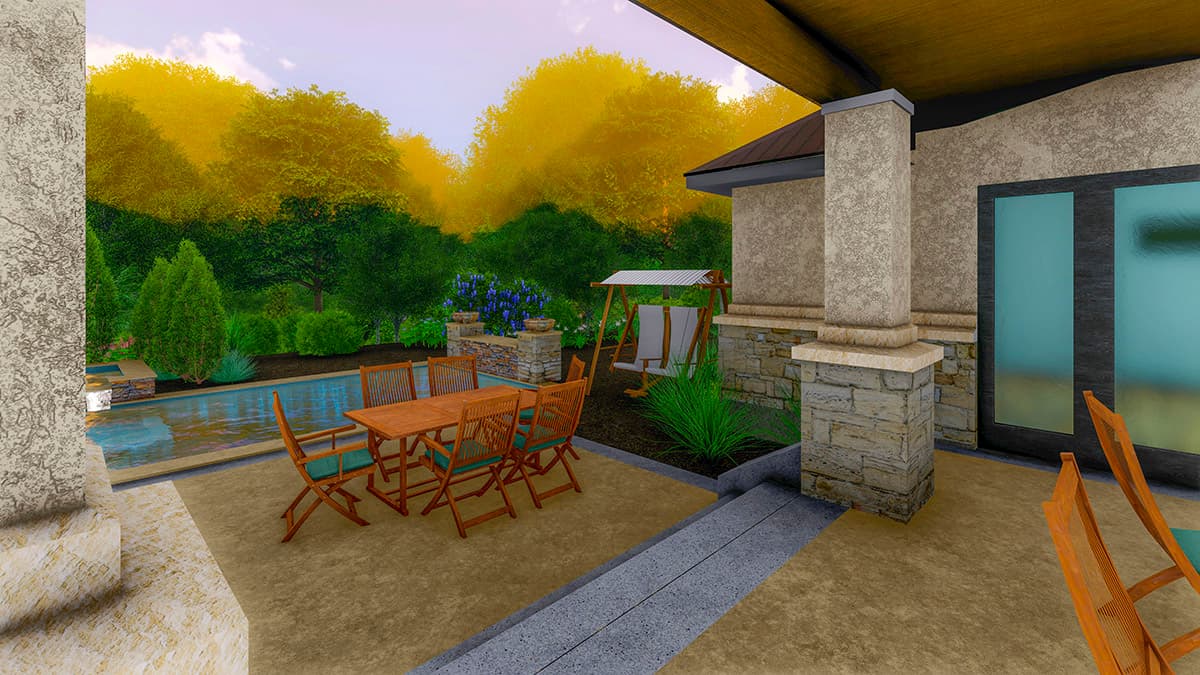 Plan 54029LK: 3-Bed Ranch Home Plan with Game and Exercise Rooms - Image #15 - Contemporary, Hill Country, Ranch, Transitional