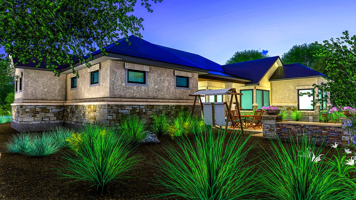 Plan 54029LK: 3-Bed Ranch Home Plan with Game and Exercise Rooms - Image #17 - Contemporary, Hill Country, Ranch, Transitional