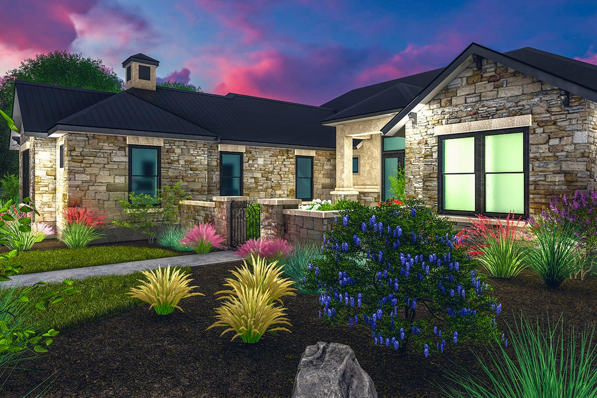 Plan 54029LK: 3-Bed Ranch Home Plan with Game and Exercise Rooms - Image #18 - Contemporary, Hill Country, Ranch, Transitional