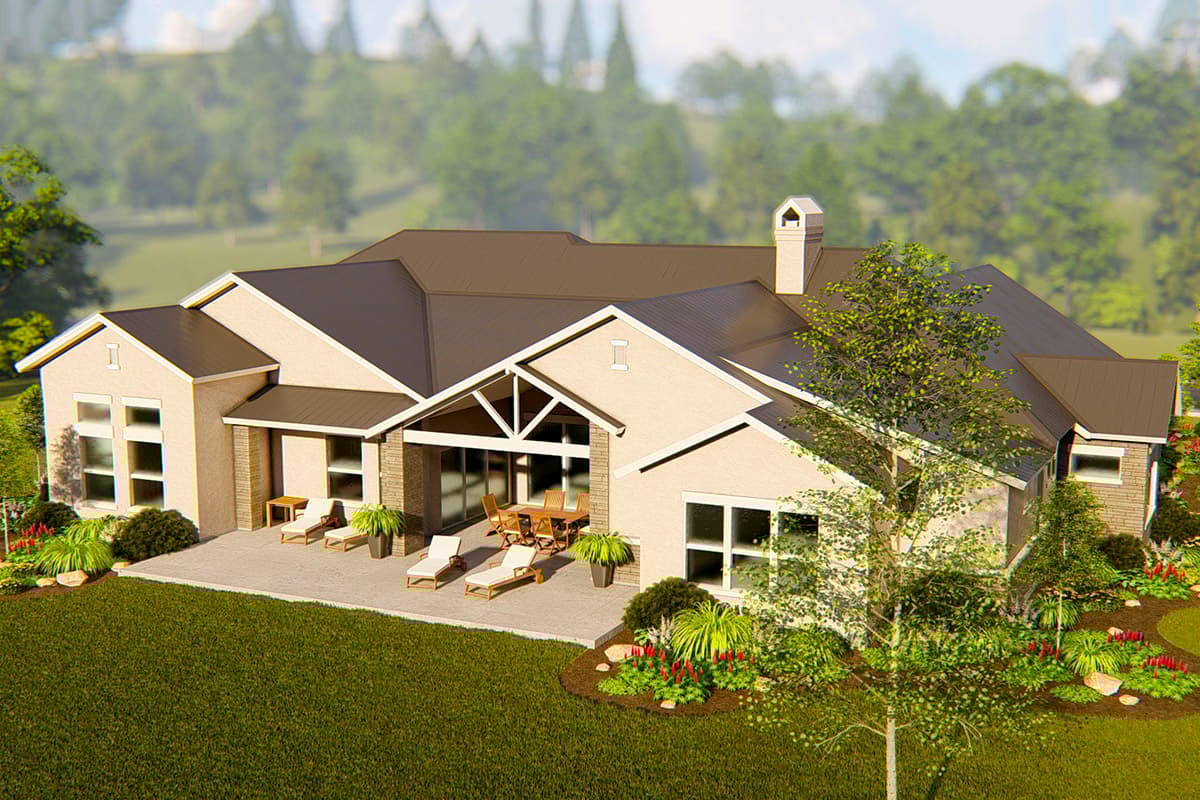 Plan 54030LK: One-level Craftsman Home Plan with Game and Media Rooms - Image #5 - Craftsman, Northwest, Ranch