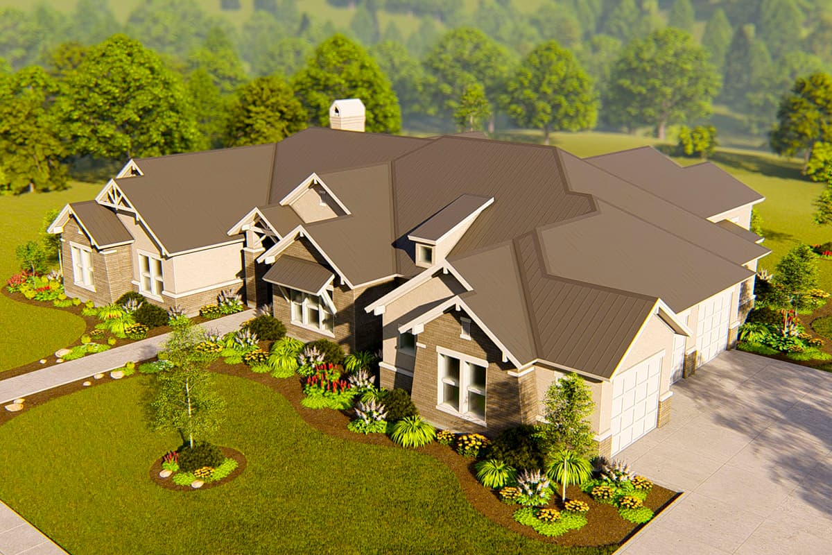 Plan 54030LK: One-level Craftsman Home Plan with Game and Media Rooms - Image #4 - Craftsman, Northwest, Ranch