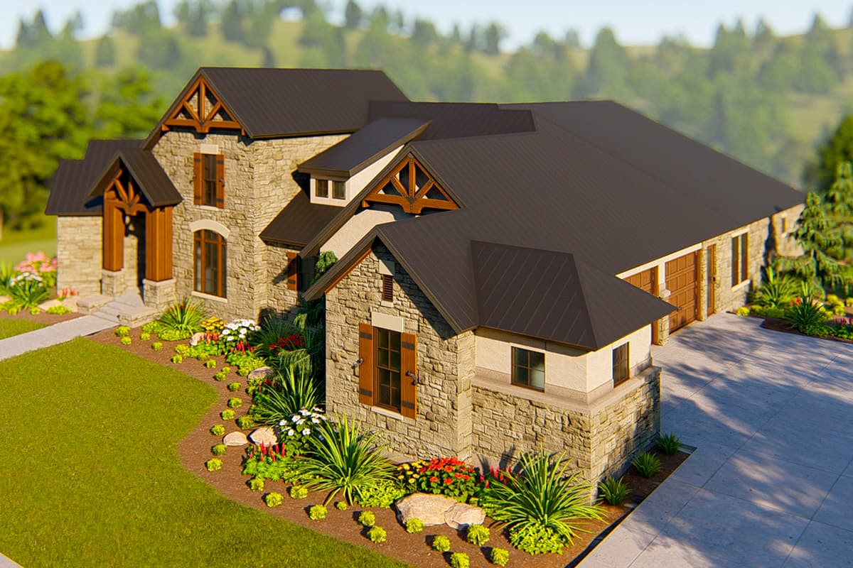 Plan 54031LK: Elegant 4-Bed House Plan with Large Outdoor Living Space - Image #11 - European, Hill Country, Mountain