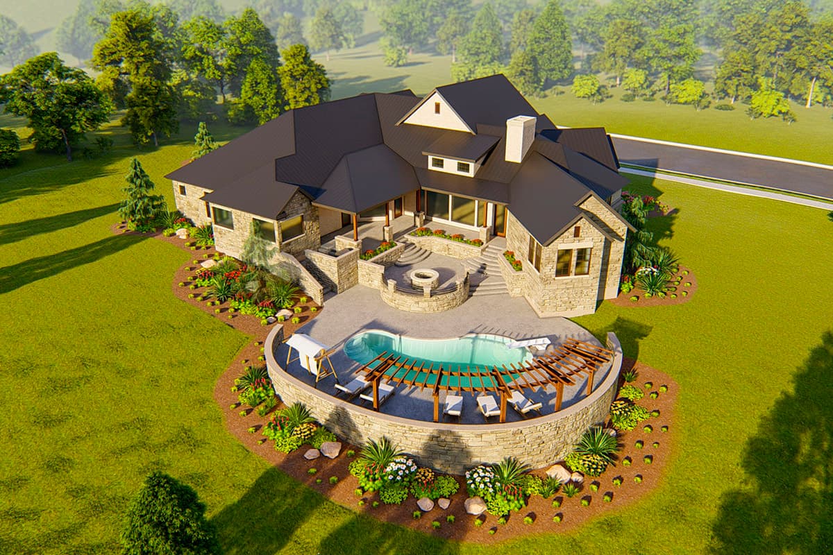 Plan 54031LK: Elegant 4-Bed House Plan with Large Outdoor Living Space - Image #15 - European, Hill Country, Mountain