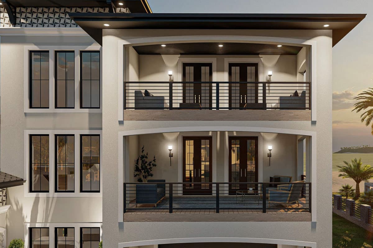 Plan 62996DJ: 3-Story Southern Coastal House Plan with Plenty of Outdoor Entertaining Spaces - 3439 Sq Ft - Image #5 - Beach, Coastal, Coastal Contemporary, European, Mediterranean, Southern, Spanish