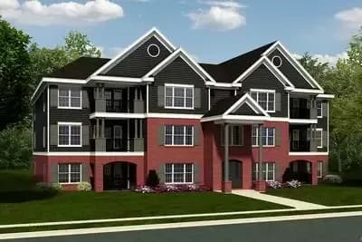 12 Unit 3-Story Apartment Building with 1300 to 1370 Sq Ft 2 Bedroom Units