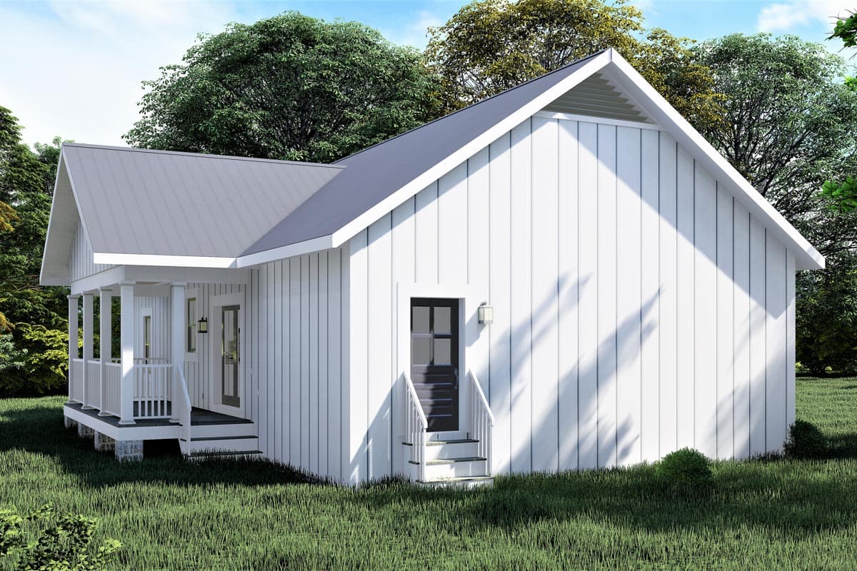 Plan 25021DH: 3-Bedroom Southern Country House Plan with Split Bedrooms - 1425 Sq Ft - Image #5 - Country, Southern