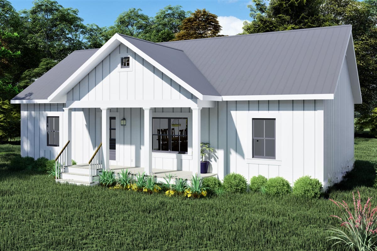 Plan 25021DH: 3-Bedroom Southern Country House Plan with Split Bedrooms - 1425 Sq Ft - Image #6 - Country, Southern