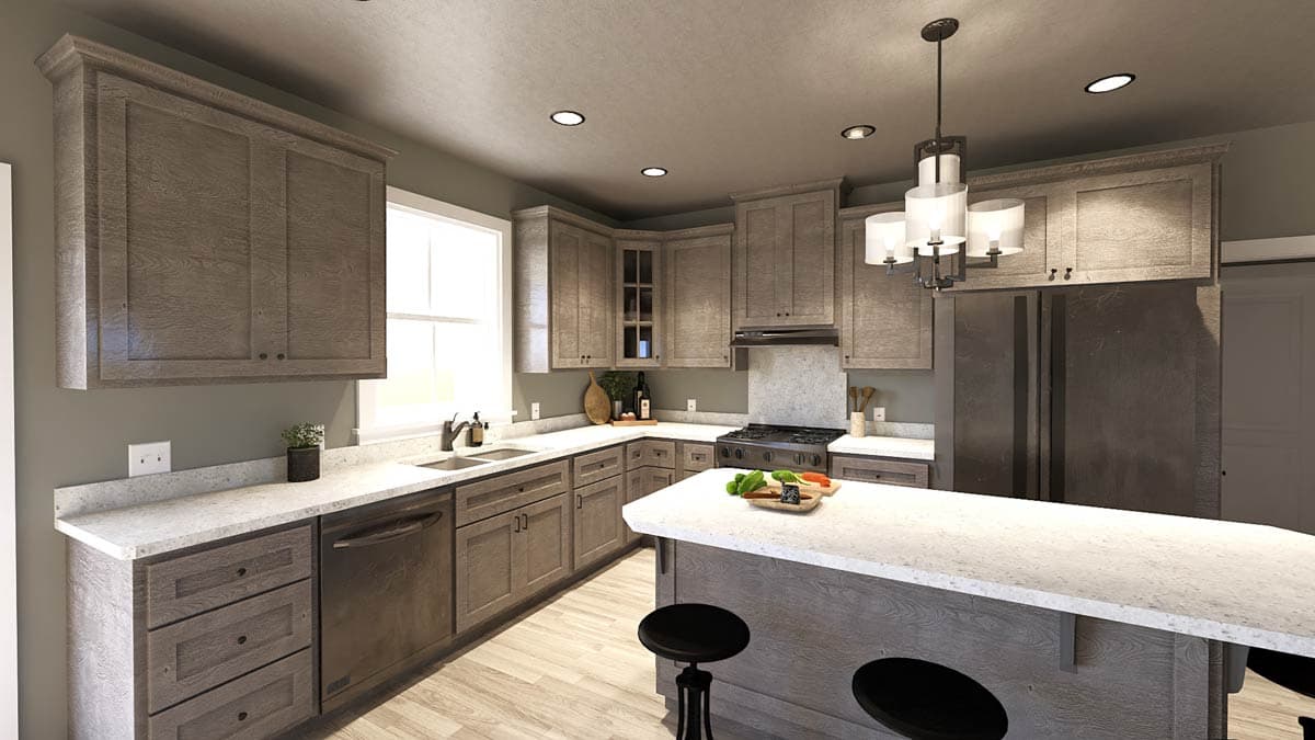 Plan 25021DH: 3-Bedroom Southern Country House Plan with Split Bedrooms - 1425 Sq Ft - Image #8 - Country, Southern