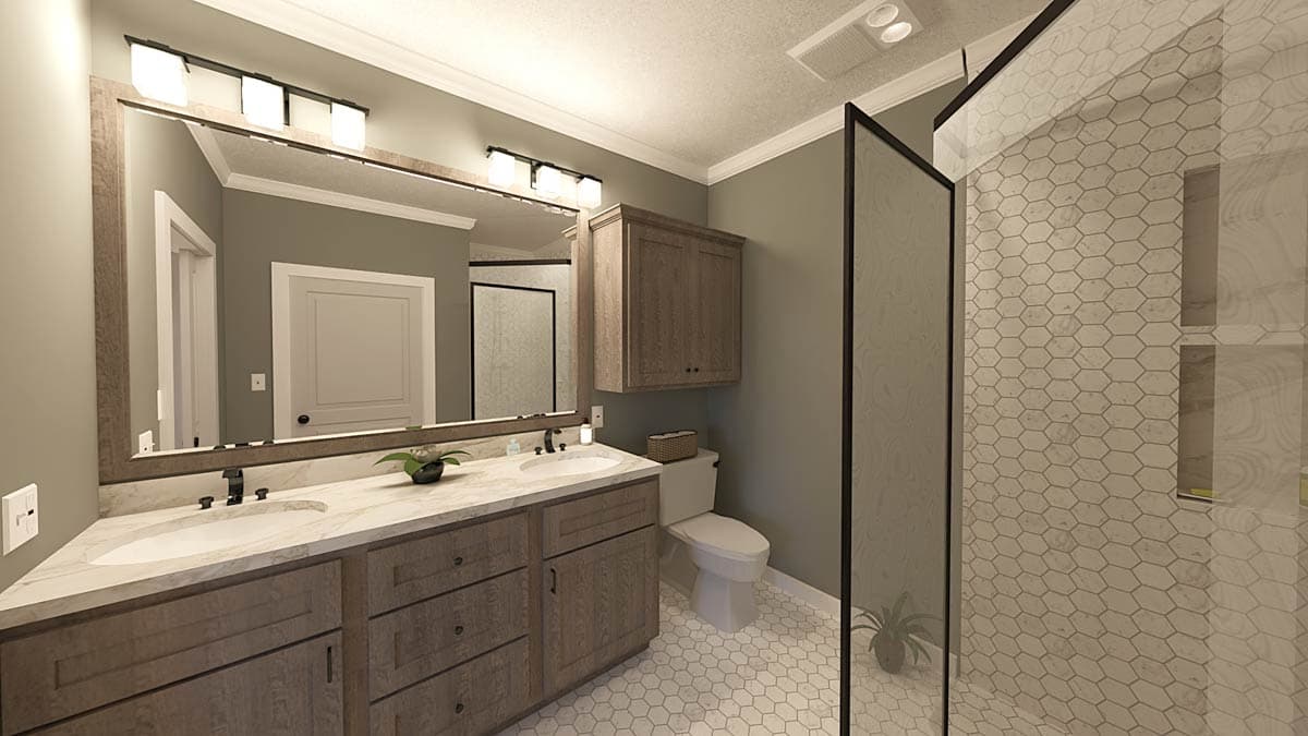 Plan 25021DH: 3-Bedroom Southern Country House Plan with Split Bedrooms - 1425 Sq Ft - Image #10 - Country, Southern