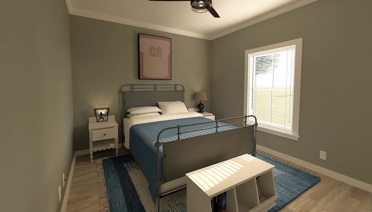 Plan 25021DH: 3-Bedroom Southern Country House Plan with Split Bedrooms - 1425 Sq Ft - Image #11 - Country, Southern