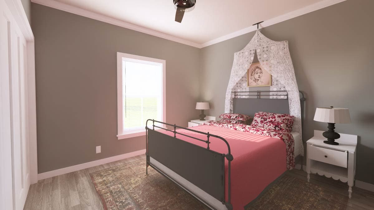 Plan 25021DH: 3-Bedroom Southern Country House Plan with Split Bedrooms - 1425 Sq Ft - Image #13 - Country, Southern