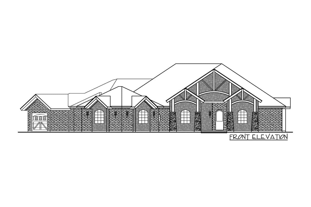 Plan 36651TX: 3-Bed Multi-Generational House Plan with Angled Garage - Image #16 - Hill Country, Traditional