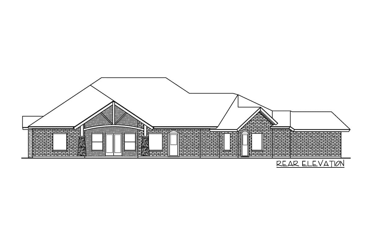 Plan 36651TX: 3-Bed Multi-Generational House Plan with Angled Garage - Image #18 - Hill Country, Traditional