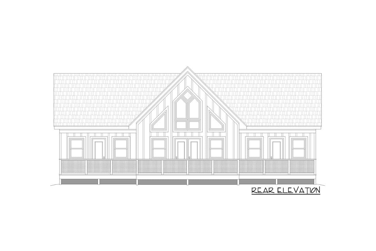 Plan 68738VR: 2-Bed Open Concept House Plan with Vaulted Interior and Home Office - Image #5 - Contemporary, Mountain, Ranch