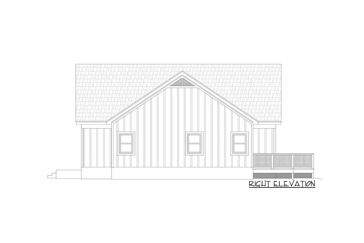 Plan 68738VR: 2-Bed Open Concept House Plan with Vaulted Interior and Home Office - Image #6 - Contemporary, Mountain, Ranch