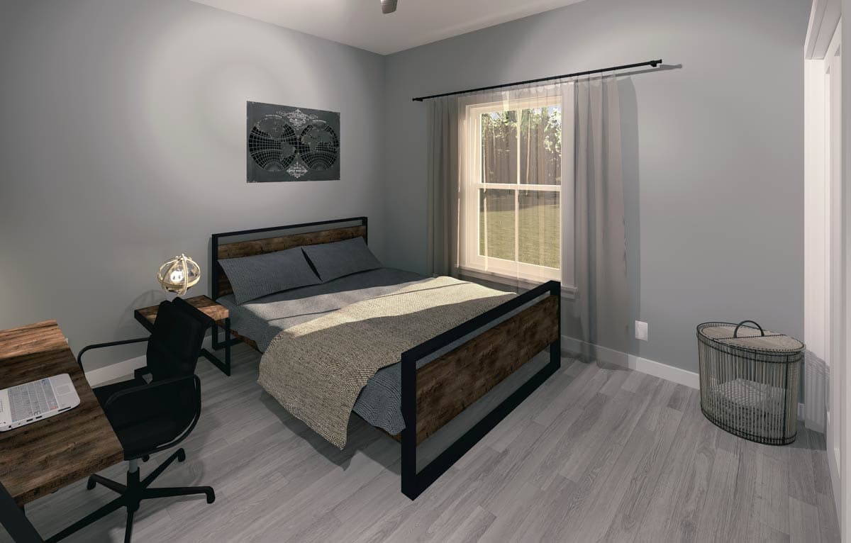 Plan 25022DH: 3-Bed Cottage-Style Ranch House Plan with Split Bedrooms - 1500 Sq Ft - Image #11 - Cottage, Country, New American, Southern