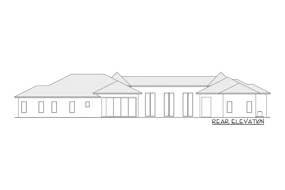 Plan 65623BS: Modern Florida Home Plan with Pool Courtyard - Image #4 - Contemporary, Florida-Style, Modern, Transitional