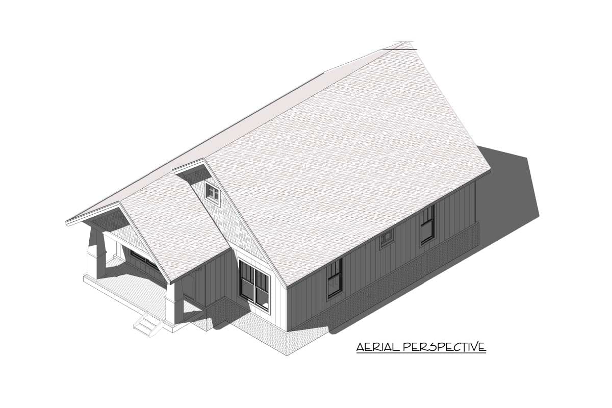 Plan 46435LA: Exclusive 2-Bed New American Cottage House Plan - Image #5 - Cottage, Country, New American