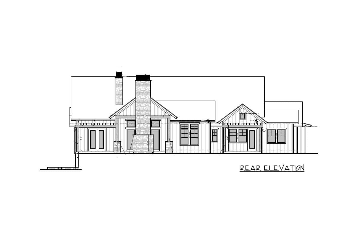 Plan 95104RW: Exquisite Mountain Modern Home Plan with In-law Suite and 4-Car Garage - 3359 Sq Ft - Image #5 - Craftsman, Modern Farmhouse, Mountain, New American, Rustic