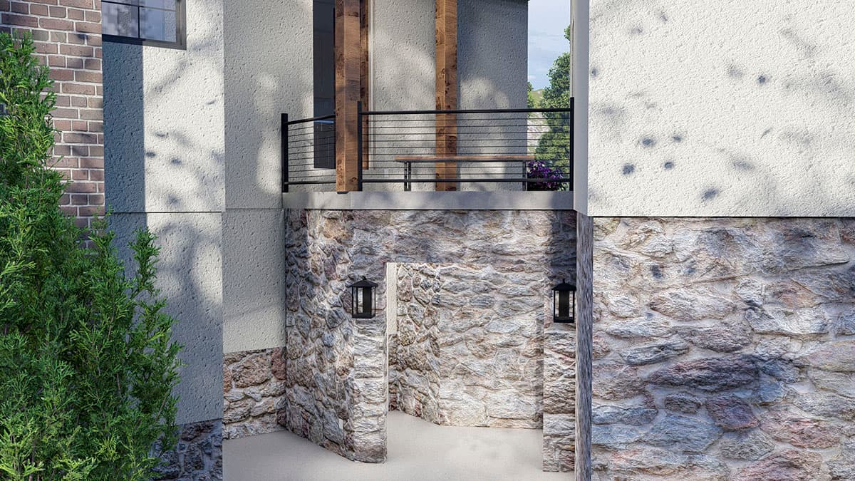 Plan 61373UT: Spacious French Country Home Plan with Lower-level Apartment and Angled Garage - Image #8 - European, French Country