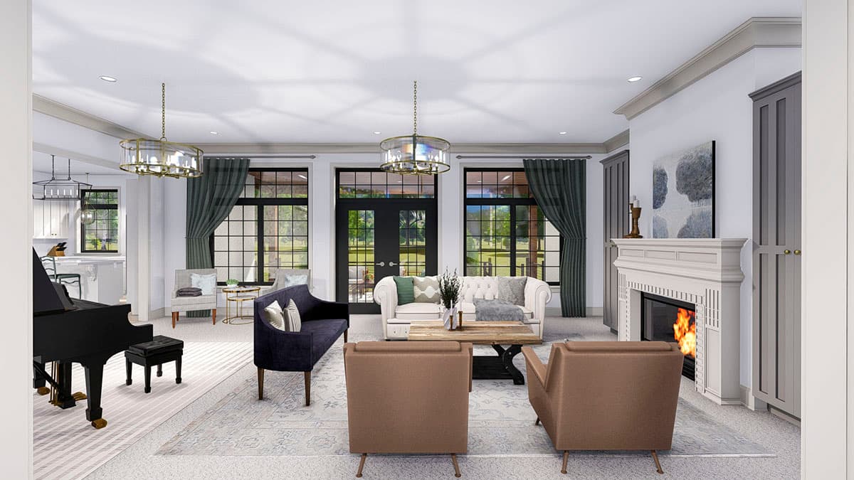 Plan 61373UT: Spacious French Country Home Plan with Lower-level Apartment and Angled Garage - Image #12 - European, French Country