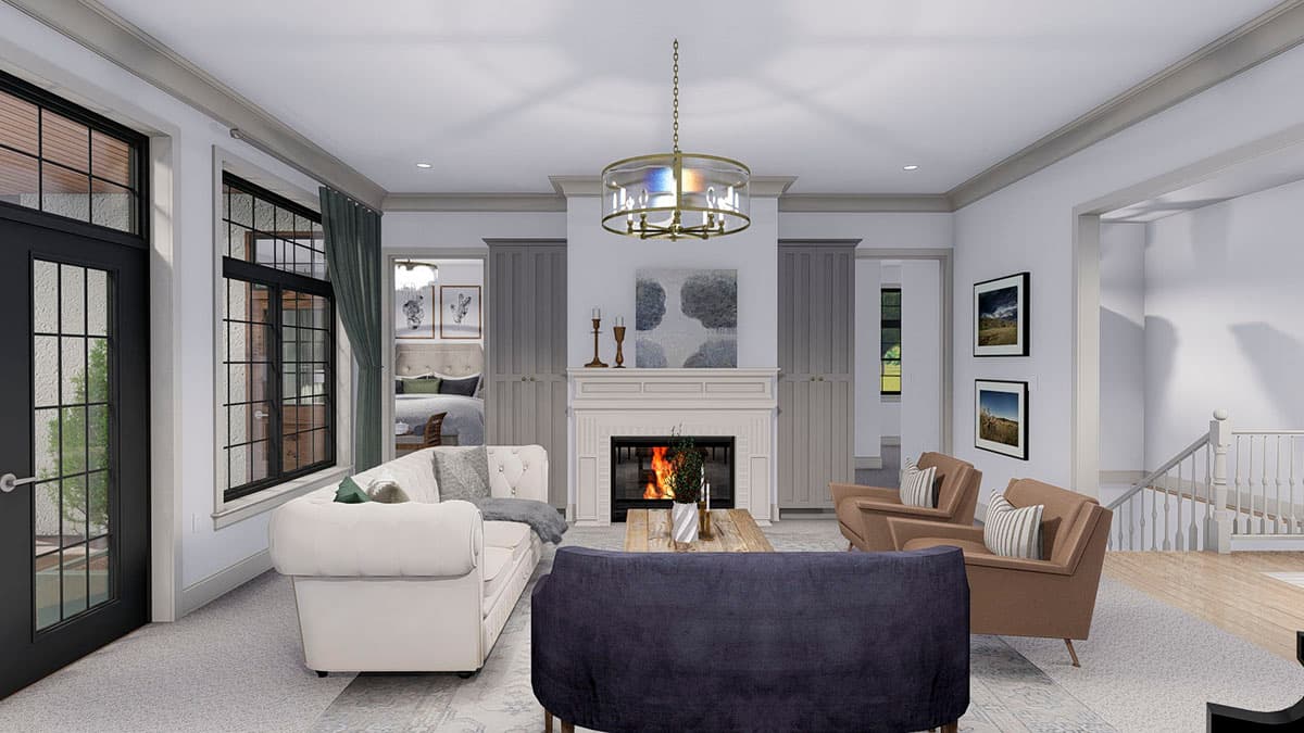 Plan 61373UT: Spacious French Country Home Plan with Lower-level Apartment and Angled Garage - Image #13 - European, French Country