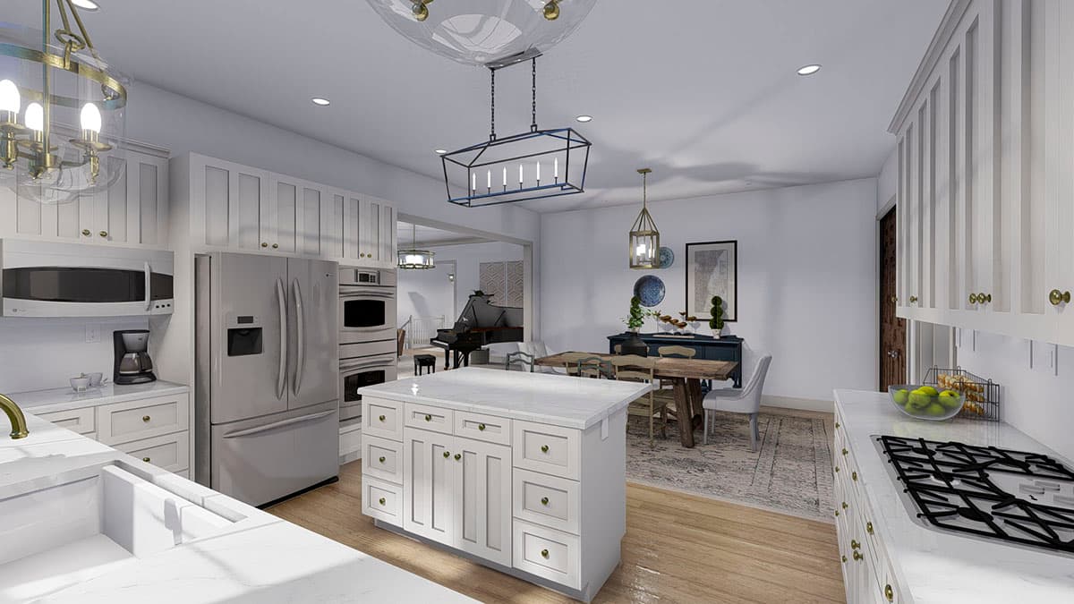 Plan 61373UT: Spacious French Country Home Plan with Lower-level Apartment and Angled Garage - Image #21 - European, French Country