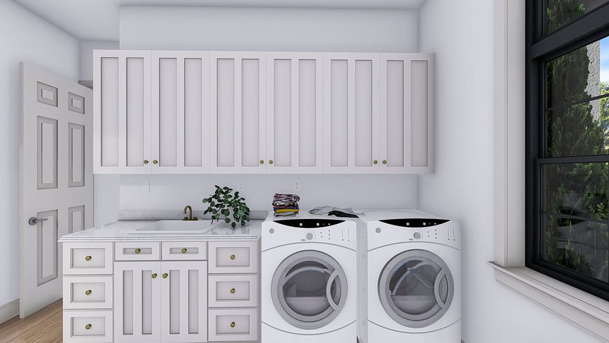 Plan 61373UT: Spacious French Country Home Plan with Lower-level Apartment and Angled Garage - Image #26 - European, French Country