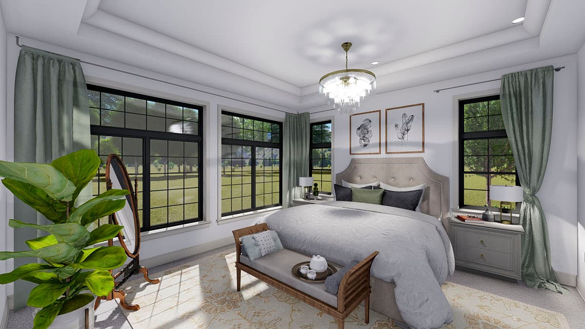 Plan 61373UT: Spacious French Country Home Plan with Lower-level Apartment and Angled Garage - Image #28 - European, French Country