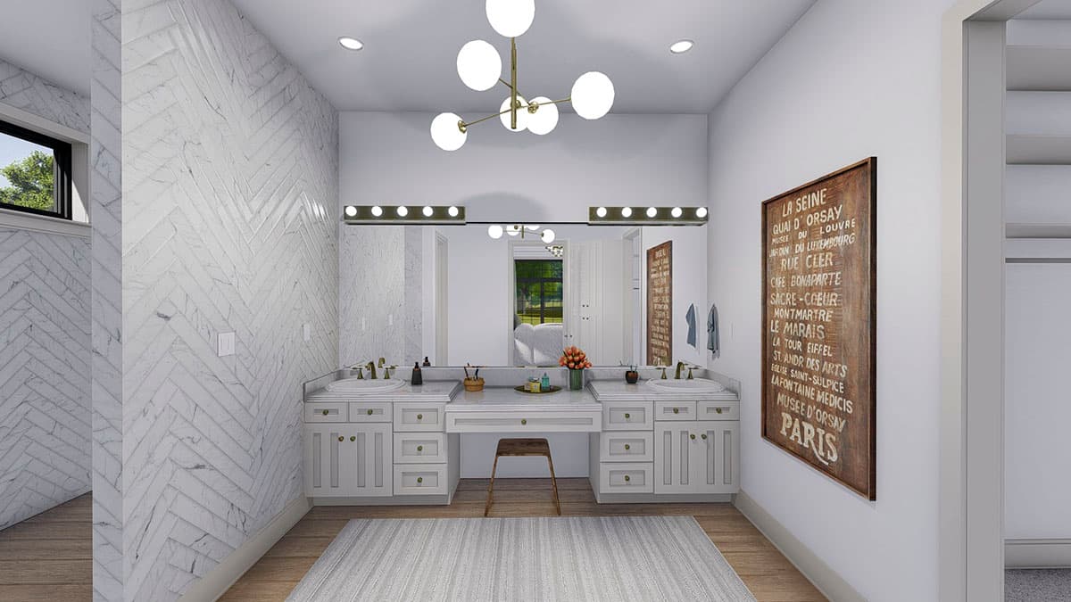 Plan 61373UT: Spacious French Country Home Plan with Lower-level Apartment and Angled Garage - Image #30 - European, French Country